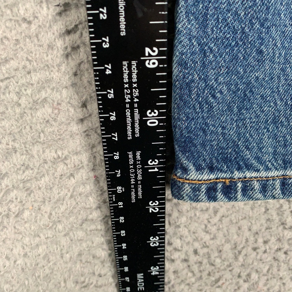Levis 501 90s Selvedge Jeans Womens 29 Blue Straight Leg Mid Rise Premium Denim - Picture 14 of 15